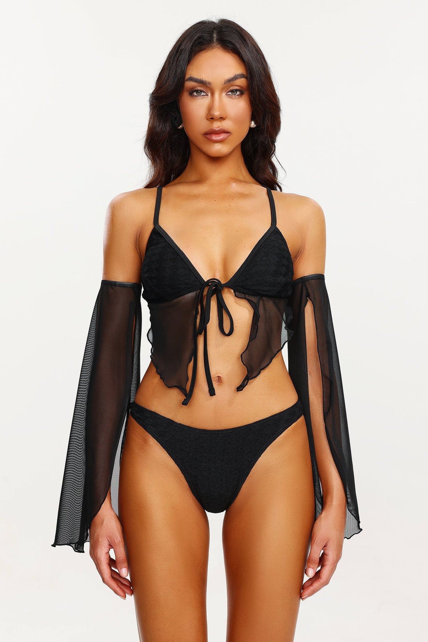 Myrna Mesh Sleeves Bikini