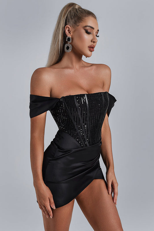 Nadia Off Shoulder Minikleid