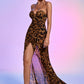 Nava Leopard Mesh Maxikleid