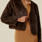 Amoretu V-Neck Long Sleeve Eco-Friendly Fur Short Coat