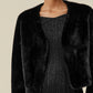 Amoretu V-Neck Long Sleeve Eco-Friendly Fur Short Coat