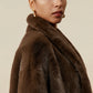 Amoretu Lapel Long-Sleeved Eco-Friendly Fur Short Coat