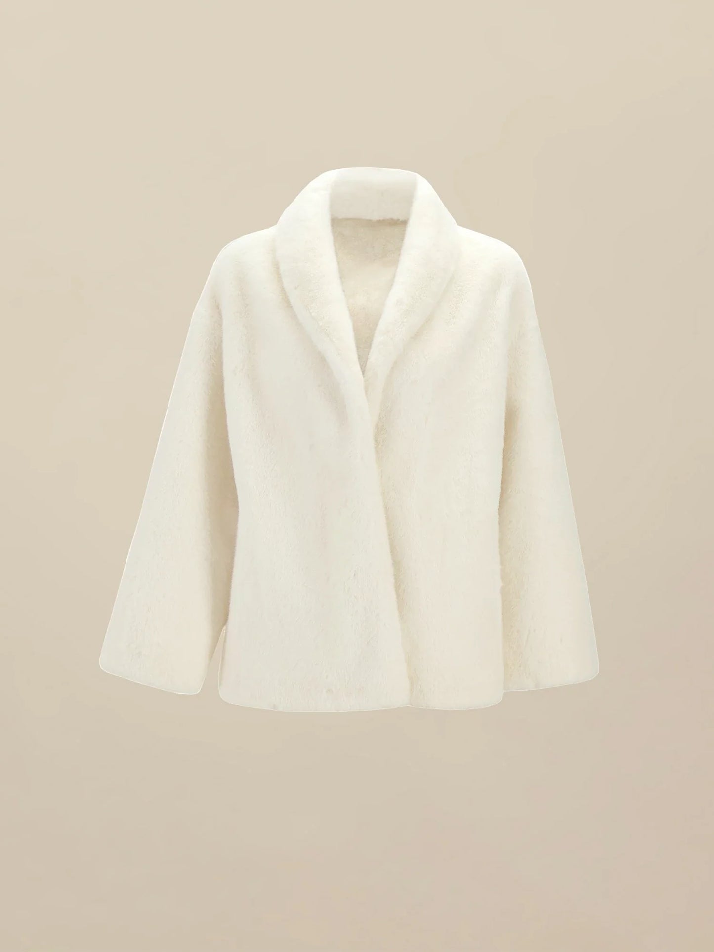 Amoretu Lapel Long-Sleeved Eco-Friendly Fur Short Coat