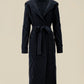 Amoretu 64% Wool Lapel Long Sleeve Knit Long Coat