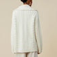 Amoretu 100% Wool Lapel Long Sleeve Knit Cardigan