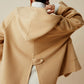 Amoretu 66.5% Wool Hooded Long Sleeve Short Coats