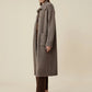 Amoretu 100% Natural Yakwool Cashmere Lapel Long Sleeve Knit Coat