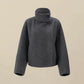 Amoretu 70.9% Wool Stand Collar Long Sleeve Wool Short Coat