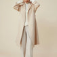 Amoretu Cashmere & Wool Notched Lapel Long Sleeve Coat