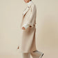 Amoretu Cashmere & Wool Notched Lapel Long Sleeve Coat