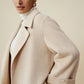 Amoretu Cashmere & Wool Notched Lapel Long Sleeve Coat