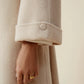 Amoretu Cashmere & Wool Notched Lapel Long Sleeve Coat