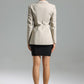 Pansy Blazer mit Riemchen und Cut-Outs - Beige