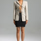 Pansy Blazer mit Riemchen und Cut-Outs - Beige