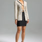 Pansy Blazer mit Riemchen und Cut-Outs - Beige