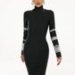 Phoebe Diamante Long Sleeve Bandage Kleid