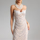 Reese Pearl Glitter Mesh Maxi Dress