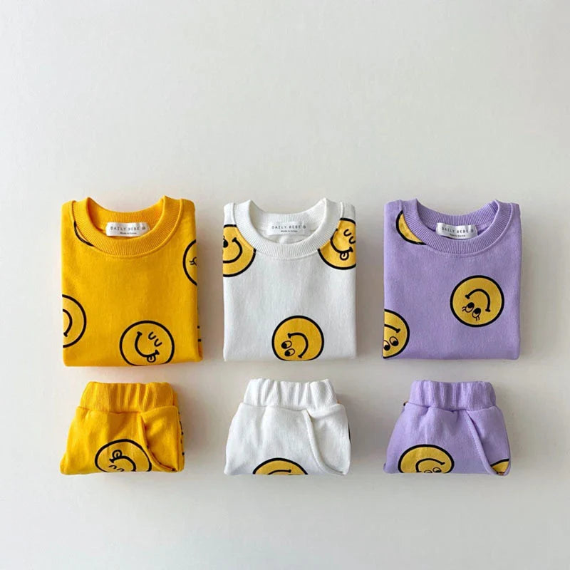 Smiley Face Shorts Set