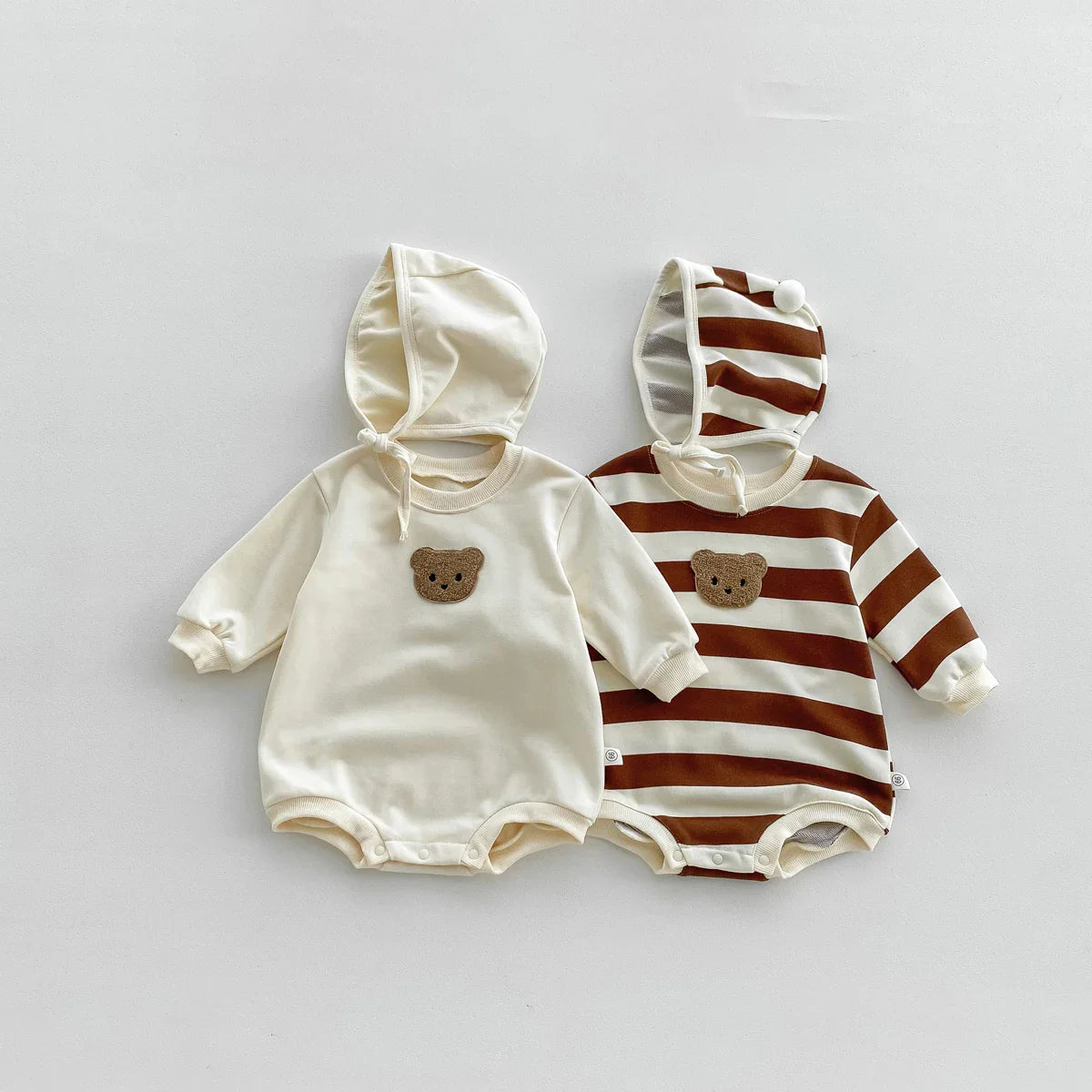 Teddy Bear Pattern Bodysuit Set