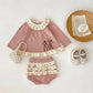 Knit Frill Sweater Set