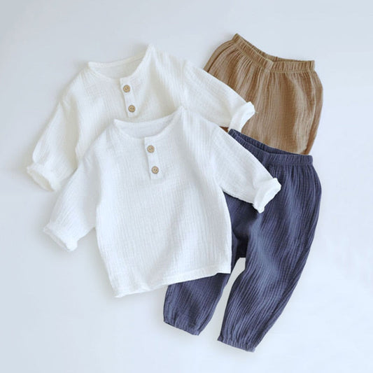 Muslin Linen Cotton Long Sleeve Set