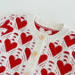 Heart Print Knitted Love Bodysuit Sweater Set