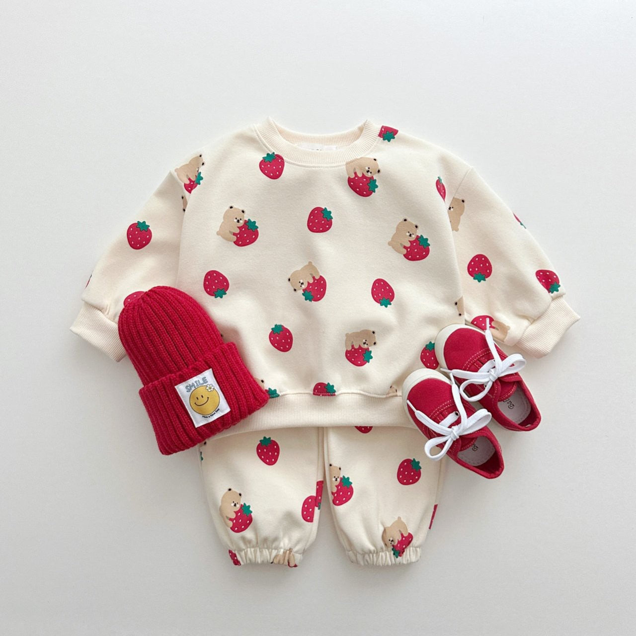 Strawberry Pullover Toddler Jogger Set