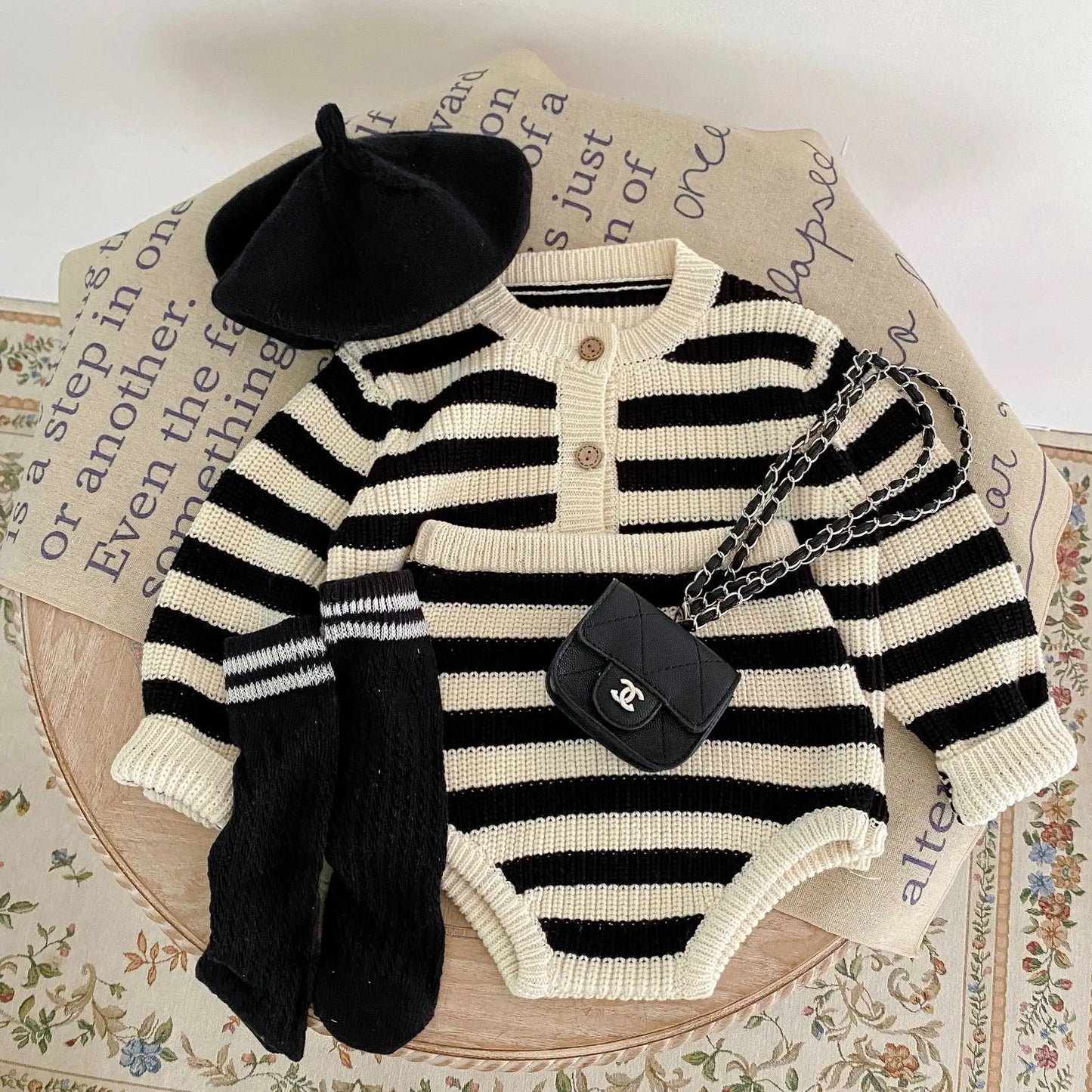 Stripe Knitted Matching Set