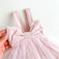 Bow Detail Lace Romper Tutu Dress