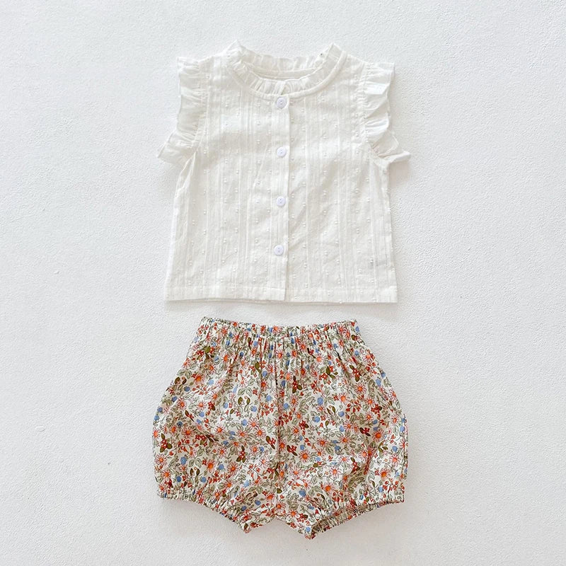 Baby Girls Floral Shorts Set