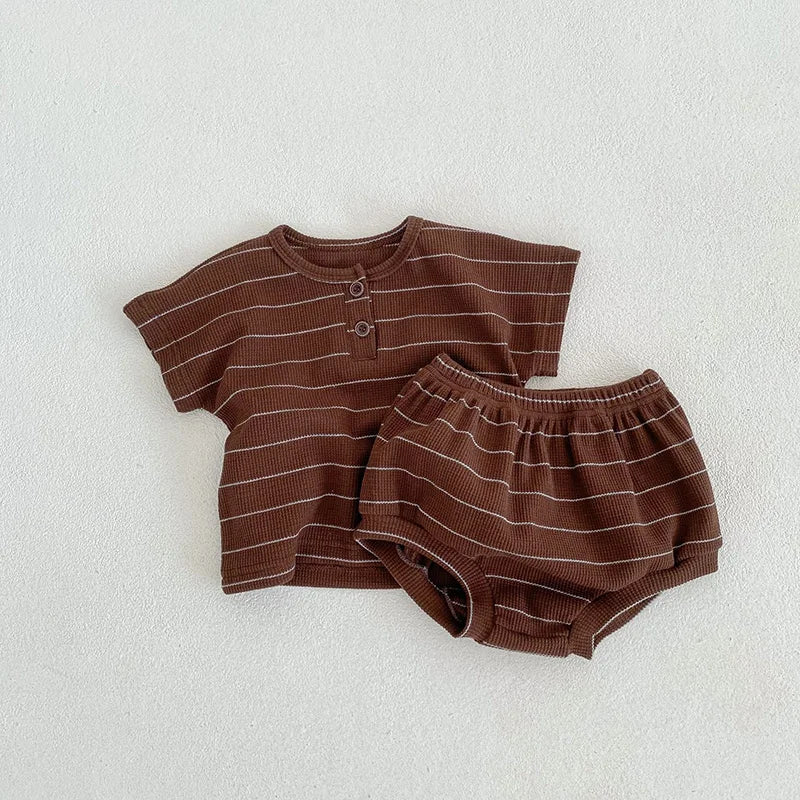 Striped Tee Bloomer Set