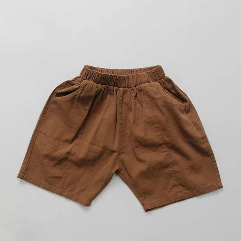 Boys Loose Fit Linen Shorts