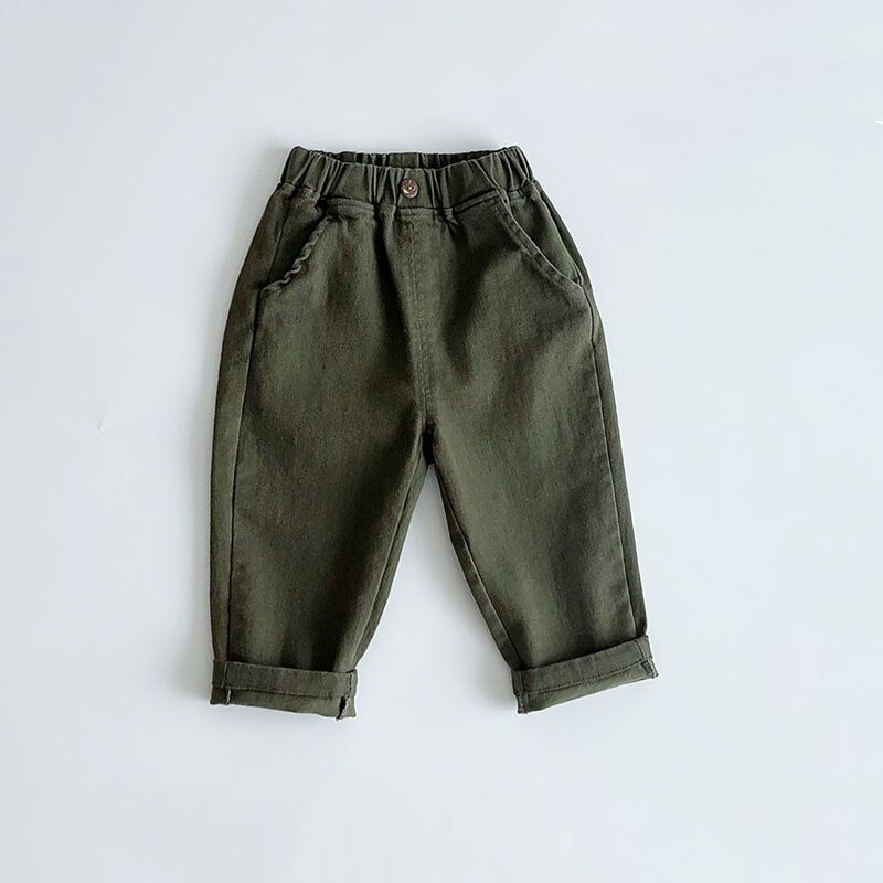 Boys Solid Fall Pants