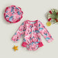 Baby Girl 2 Pcs Long Sleeve Cute Swimwear