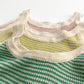 Striped Tee Candy Color Girls Top