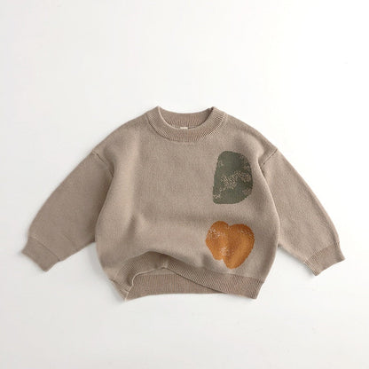 Toddler Earthtone Fall Print Sweater