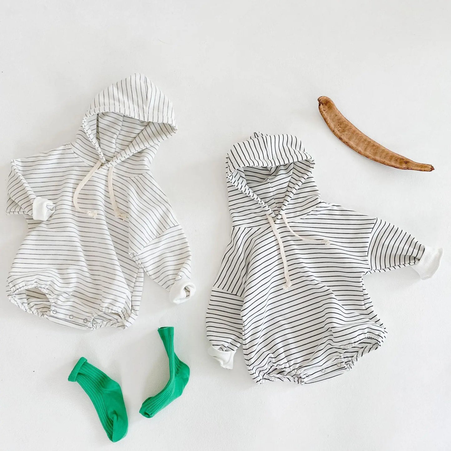 Striped Hooded Bodysuit