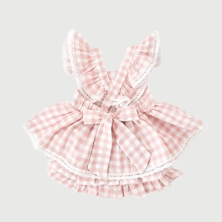 Lace Ruffle Dress Bloomers Set