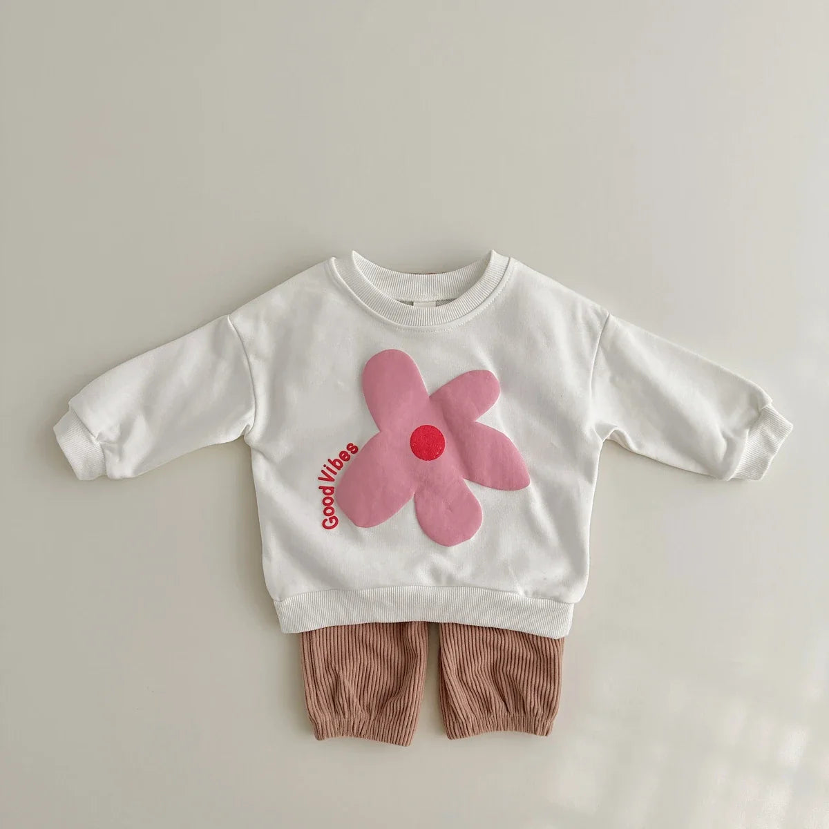 Retro Spring Sweater Corduroy  Set