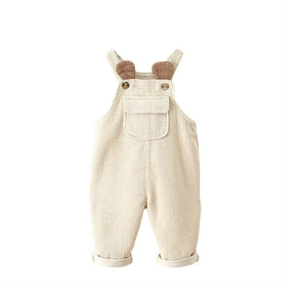 Unisex Corduroy Overalls Jumpsuit