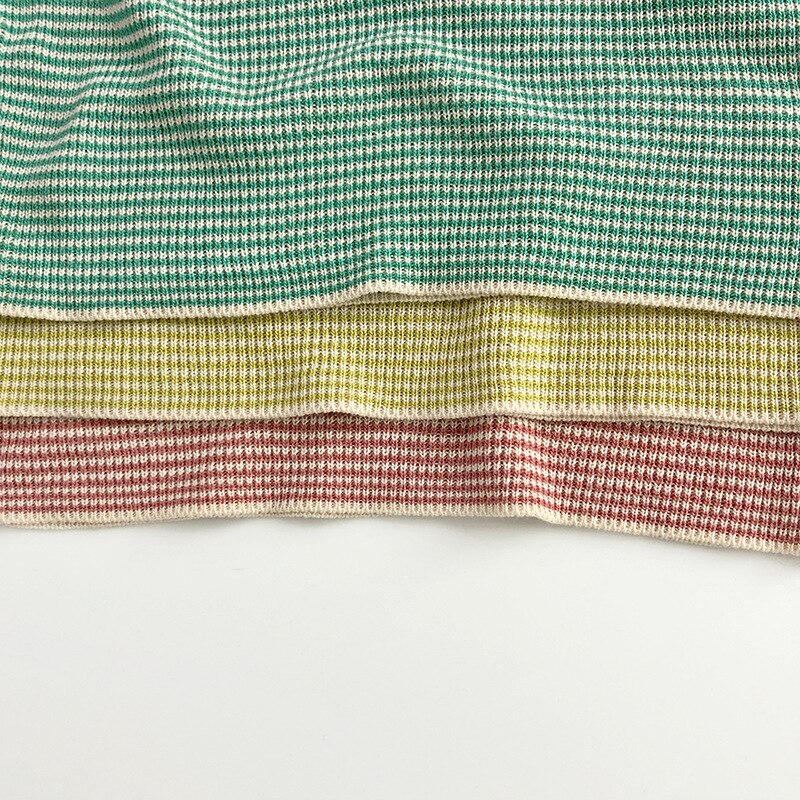 Striped Tee Candy Color Girls Top