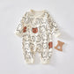 Newborn Bear Sketch Kimono Jumpsuit