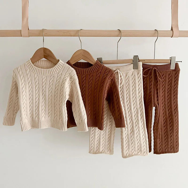 Solid Knitted Lounge Set