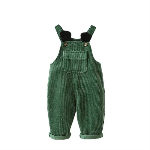 Unisex Corduroy Overalls Jumpsuit