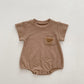 Soft Teddy Bear Pocket bodysuit Onesie