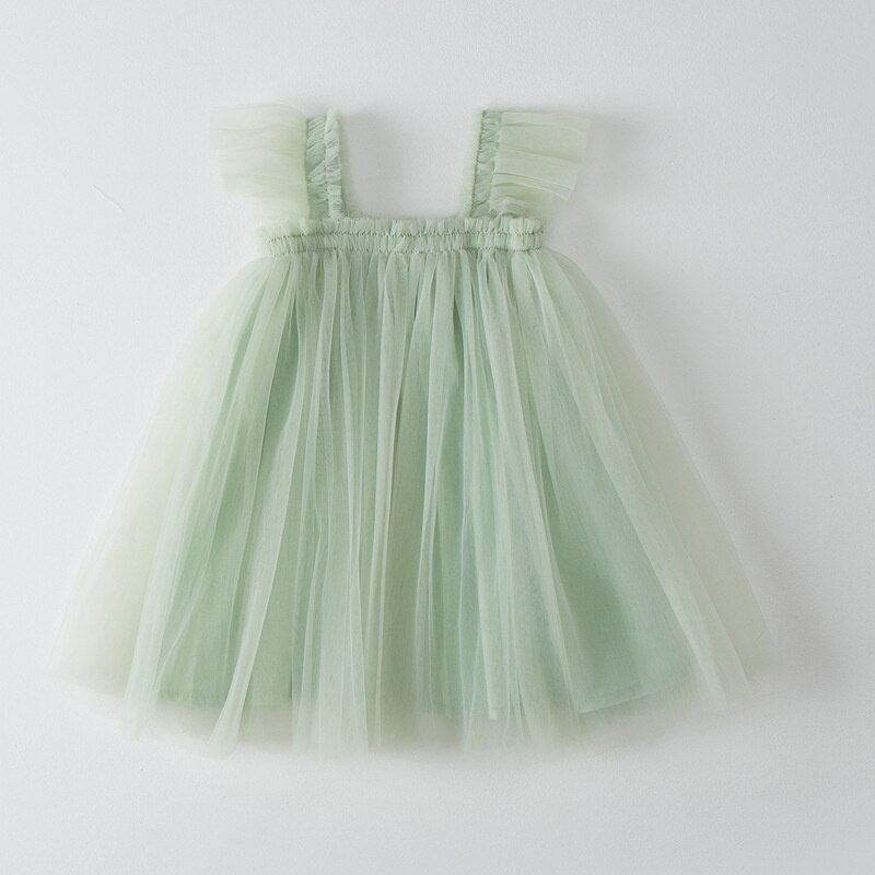 Solid Color Tulle Party Dress