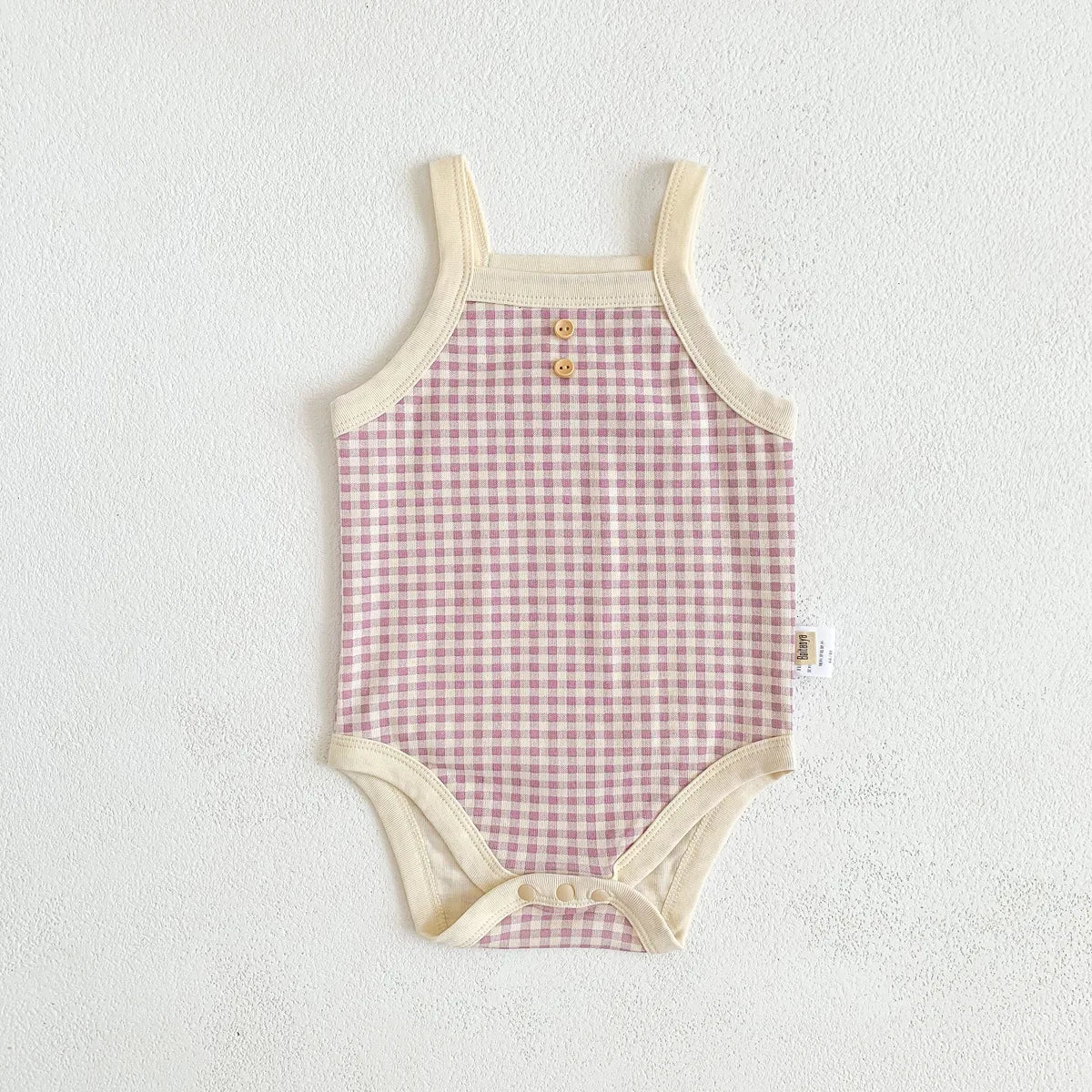 Baby Girl Plaid Camisole Bodysuit