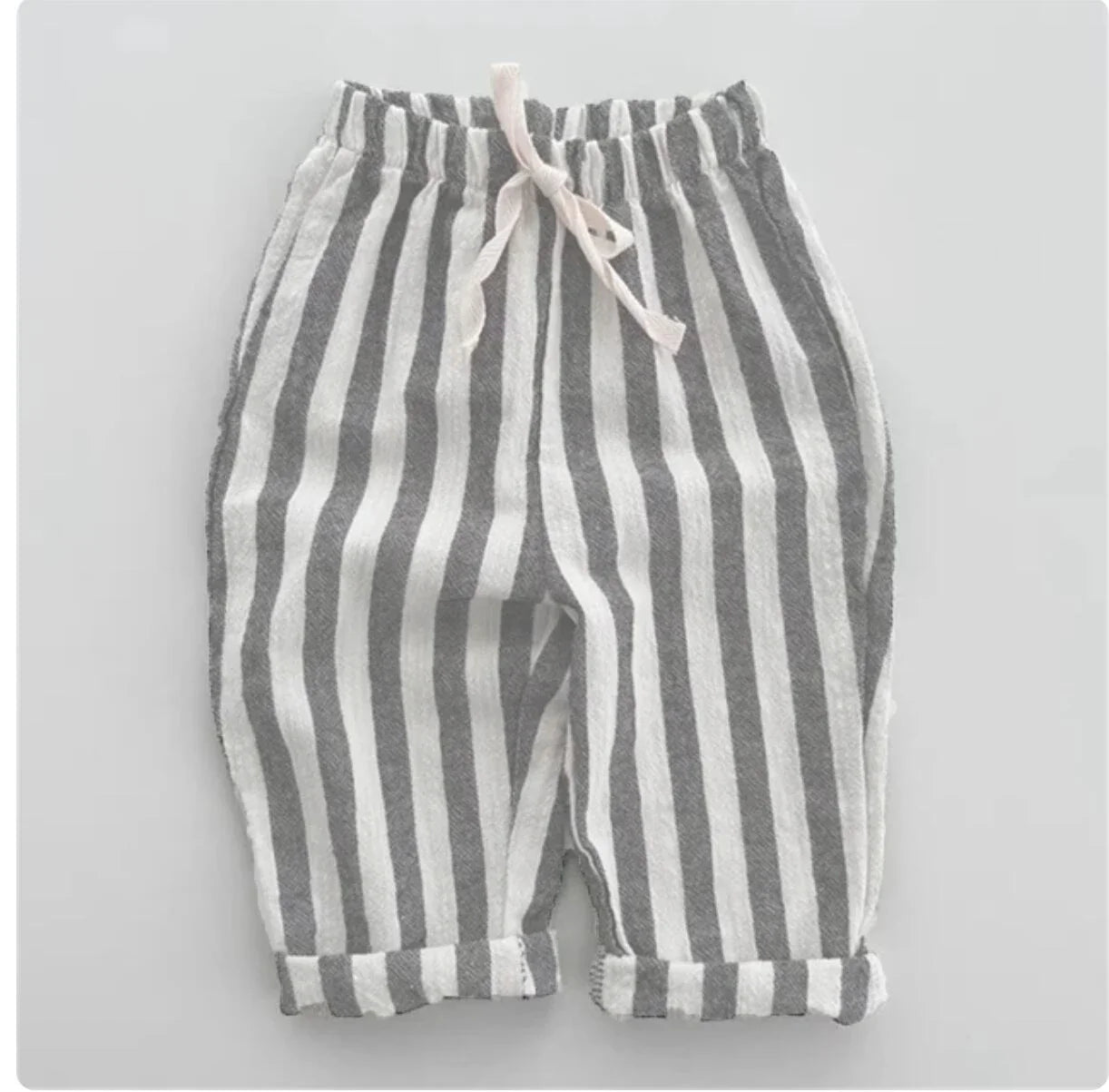 Drawstring Striped Pants