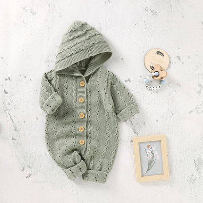 Baby Hooded Long Sleeve Romper