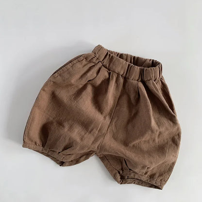 Elastic Waist Loose Fitted Shorts